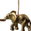Intratuin kerst ornament Nafu olifant goud 8,5 x 4 x 5 cm