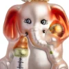 Intratuin kerst ornament olifant roze / goud 7,4 x 5,1 x 9,2 cm