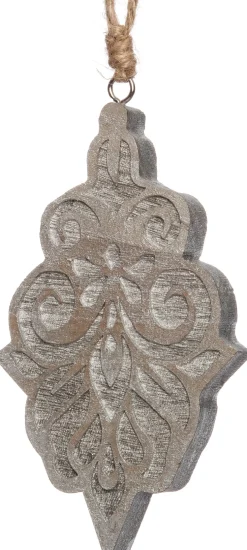 Intratuin kerst ornament ornament 15 x 10 x 1,5 cm zilver