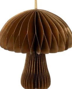 Intratuin kerst ornament paddenstoel Sieni goud D 9 H 10 cm