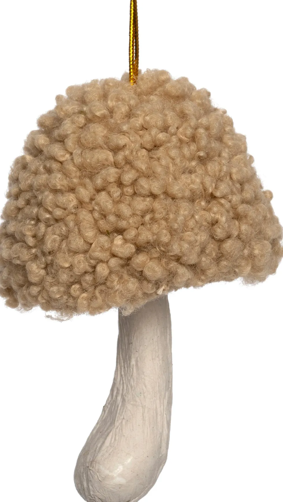 Intratuin kerst ornament paddenstoel bruin 7,8 x 7,8 x 12 cm