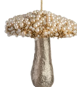 Intratuin kerst ornament Pearl wit / goud D 10 H 10 cm