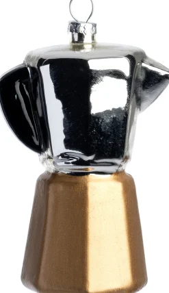 Intratuin kerst ornament percolator goud 6,8 x 4,9 x 10,7 cm
