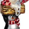 Intratuin kerst ornament pinguïn zwart / wit 7,9 x 4,2 x 11,7 cm