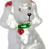 Intratuin kerst ornament poedel wit / goud 5,4 x 4,2 x 8,5 cm
