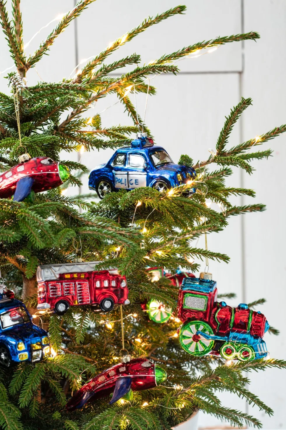 Intratuin kerst ornament politieauto 12 x 5,8 x 8 cm