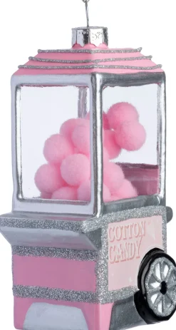 Intratuin kerst ornament popcornmachine roze 6,1 x 4,9 x 11 cm