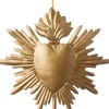 Intratuin kerst ornament Rabius hart goud 17 x 16 cm