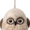 Intratuin kerst ornament Rito uil ogen open 10 x 9,5 x 12 cm