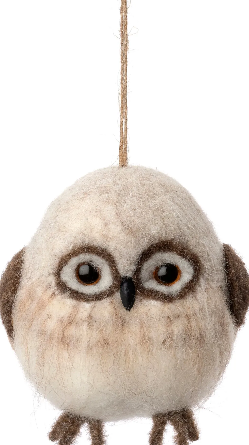 Intratuin kerst ornament Rito uil ogen open 10 x 9,5 x 12 cm