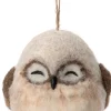 Intratuin kerst ornament Rito uil ogen dicht 10 x 9,5 x 12 cm