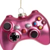 Intratuin kerst ornament Rola controller paars 4,3 x 10,2 x 7,3 cm