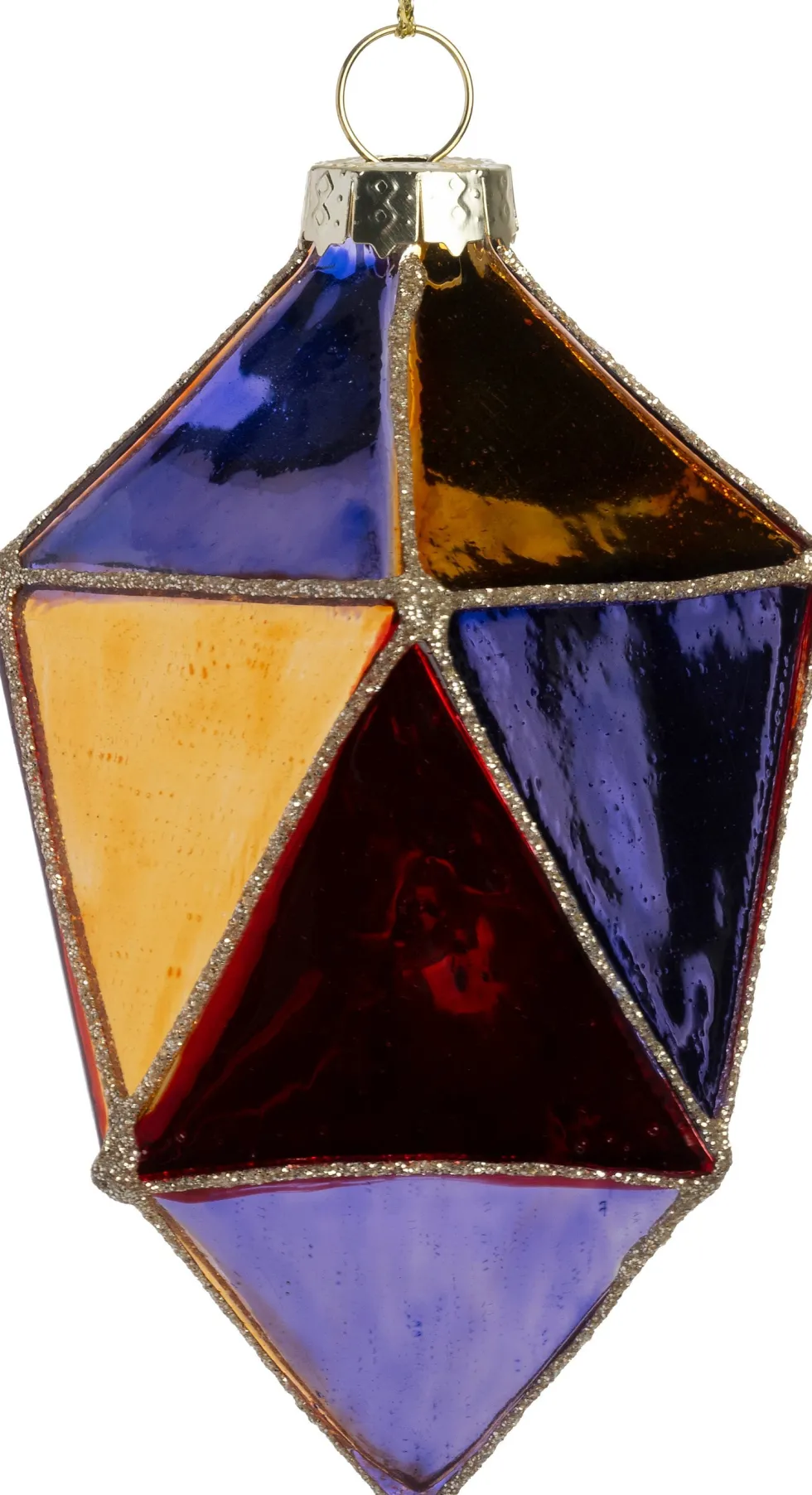 Intratuin kerst ornament Sallins rood / paars D 6,5 H 10 cm