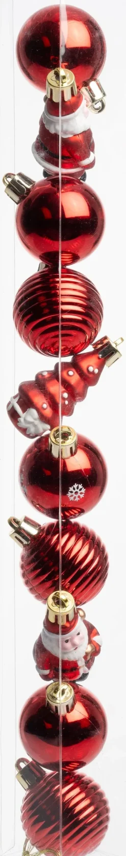 Intratuin kerst ornament Santa rood D 4 cm 10-delig