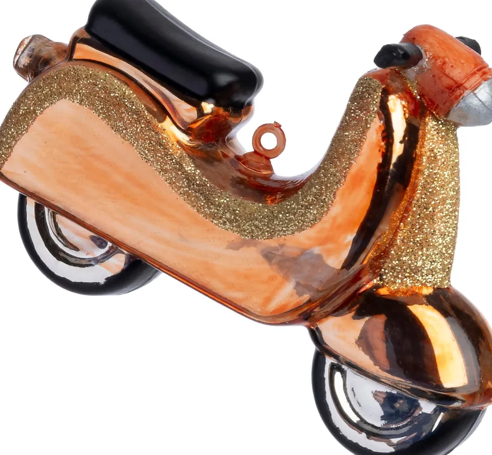 Intratuin kerst ornament scooter goud 10,4 x 4 x 7,1 cm