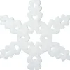 Intratuin kerst ornament Sia sneeuwvlok met ster wit 32,5 x 32,5 x 1,5 cm