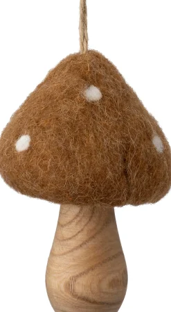 Intratuin kerst ornament Sieni paddenstoel geel 7 x 7 x 10 cm
