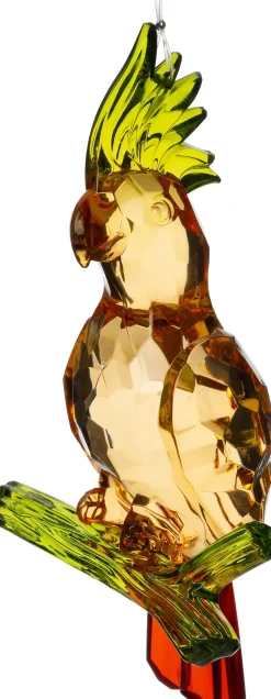 Intratuin kerst ornament Skina papegaai oranje / rood 14,2 x 8,3 x 4 cm