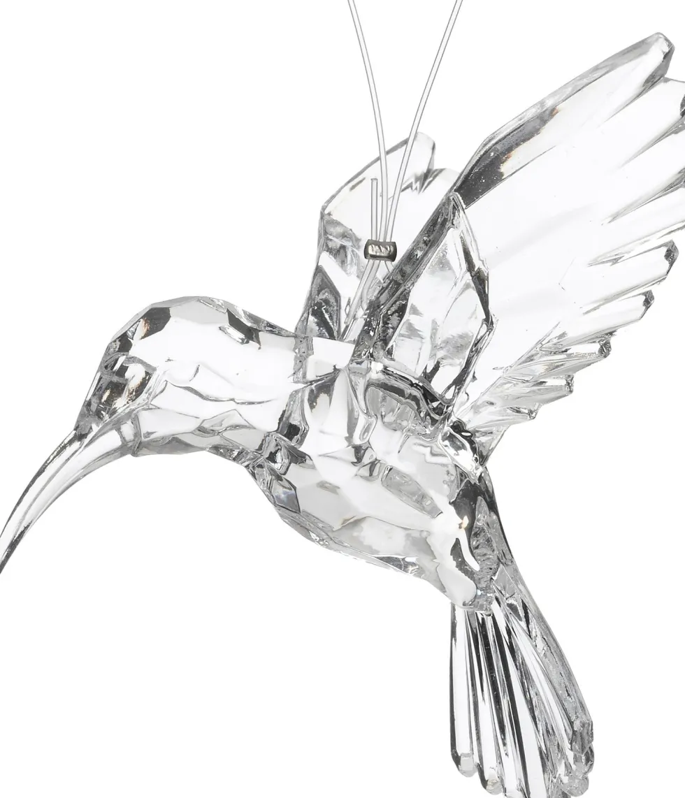 Intratuin kerst ornament Skina kolibrie transparant 5,9 x 6 x 5 cm