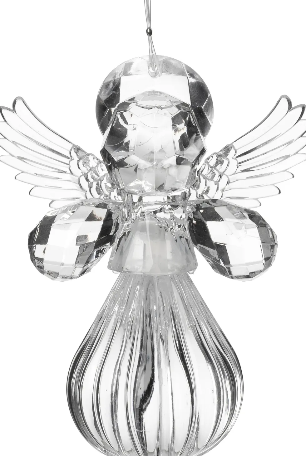 Intratuin kerst ornament Skina engel transparant D 6,4 H 8 cm