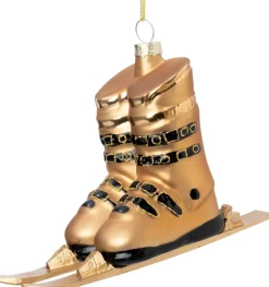Intratuin kerst ornament skilaars goud 13,5 x 5,6 x 8,9 cm