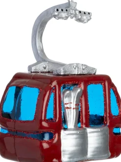 Intratuin kerst ornament skilift rood 6,7 x 6,5 x 10,8 cm
