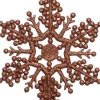 Intratuin kerst ornament sneeuwvlok 14 x 14 cm chocolade bruin