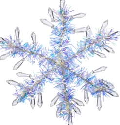 Intratuin kerst ornament sneeuwvlok iriserend D 17 H 1 cm
