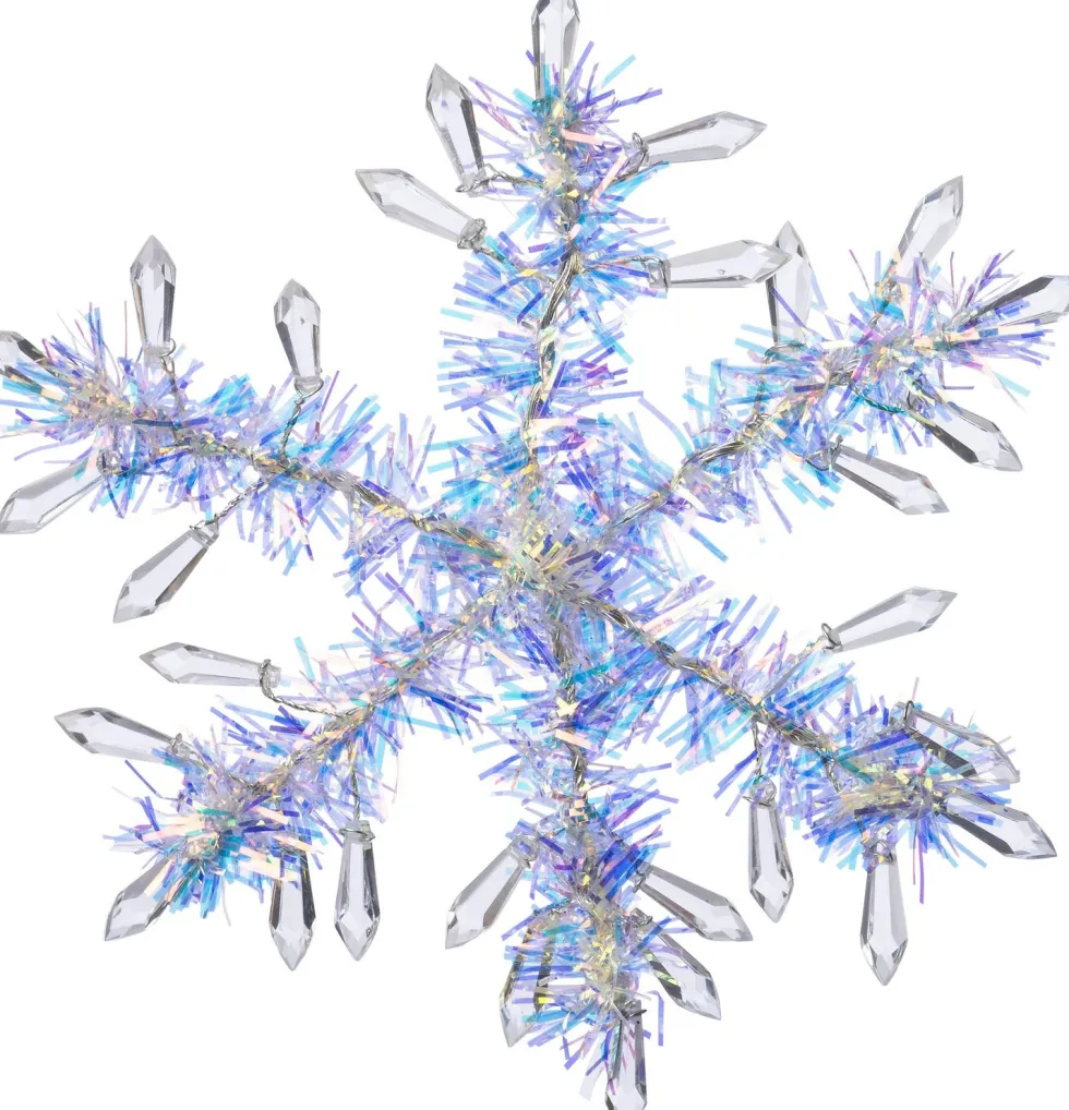 Intratuin kerst ornament sneeuwvlok iriserend D 17 H 1 cm