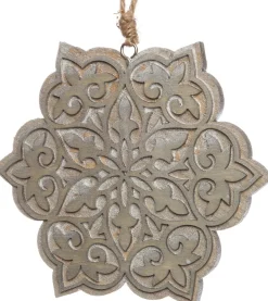 Intratuin kerst ornament sneeuwvlok 16 x 15 x 1 cm zilver