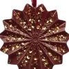 Intratuin kerst ornament sneeuwvlok rood D 9,4 cm