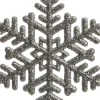 Intratuin kerst ornament sneeuwvlok zilver 7,5 x 6,5 x 0,5 cm 10 stuks