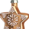 Intratuin kerst ornament ster bruin 6 x 2 x 6,5 cm