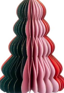 Intratuin kerst ornament Steven kerstboom groen / roze 10 x 9 x 10 cm