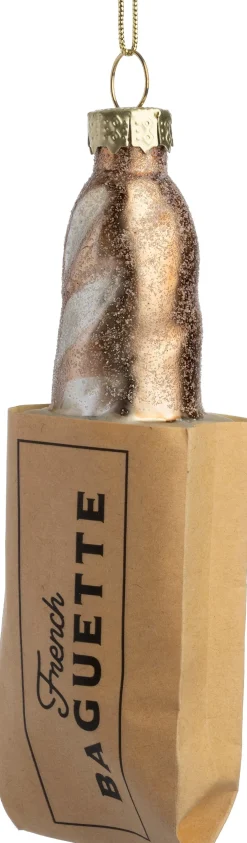Intratuin kerst ornament stokbrood beige 3,5 x 2,6 x 11,8 cm