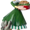 Intratuin kerst ornament Suzy meisje met eten groen 8,5 x 8,1 x 14,5 cm