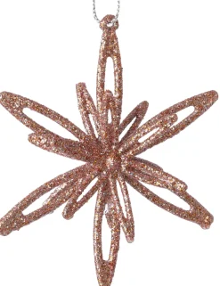 Intratuin kerst ornament Suza ster roze 10 x 3 x 10 cm