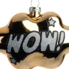 Intratuin kerst ornament tekstballon wow goud 10,6 x 4,3 x 7,1 cm