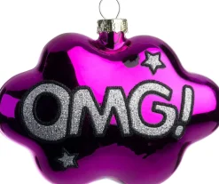 Intratuin kerst ornament tekstballon omg roze 10,6 x 4,3 x 7,1 cm