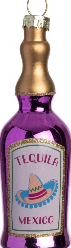 Intratuin kerst ornament tequila paars 3,5 x 3,5 x 10 cm