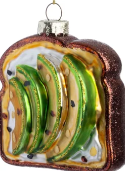 Intratuin kerst ornament toast avocado 7,5 x 3,2 x 8,5 cm