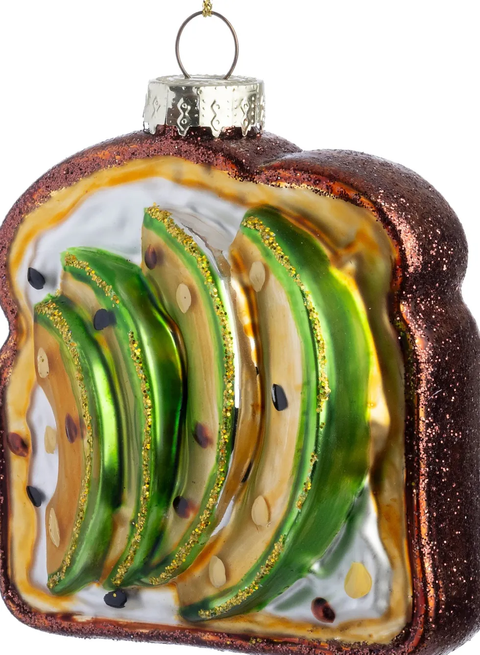 Intratuin kerst ornament toast avocado 7,5 x 3,2 x 8,5 cm