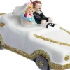Intratuin kerst ornament trouwauto wit / goud 13 x 6 x 5,2 cm