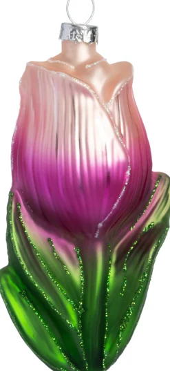 Intratuin kerst ornament tulp roze 6,1 x 4,7 x 11,2 cm