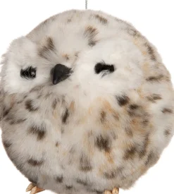 Intratuin kerst ornament Uil ogen open bruin D 13 H 13 cm