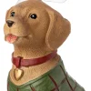 Intratuin kerst ornament Vico hond met trui bruin 3,4 x 6,4 x 8 cm