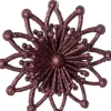 Intratuin kerst ornament Vin bloem bordeaux 11,5 x 3,5 x 11,5 cm