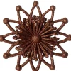 Intratuin kerst ornament Vin bloem bruin 11,5 x 3,5 x 11,5 cm
