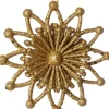 Intratuin kerst ornament Vin bloem goud 11,5 x 3,5 x 11,5 cm