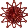 Intratuin kerst ornament Vin bloem rood 11,5 x 3,5 x 11,5 cm